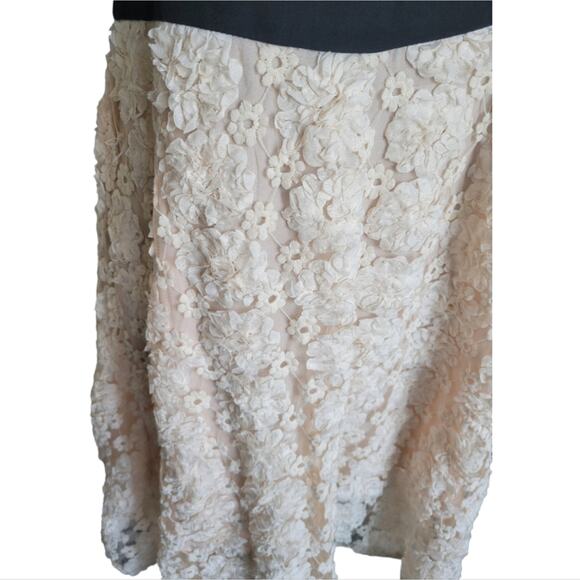 English Factory Lace & Satin Fit & Flare Dress Size Large Blush Pink - Picture 7 of 10